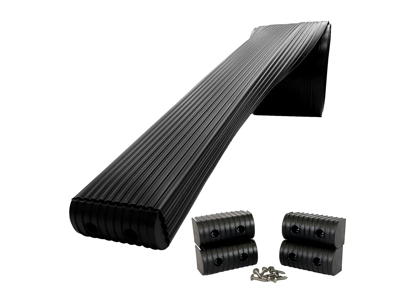 Caliber BunkWrap Kit - Black 16' x 2" x 4" Roll + 4 Caps + HRDW Roll + 4 Endcaps & Stainless Steel Hardware