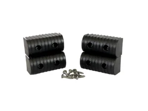 Caliber BunkWrap End Cap 2x4" Black Accessory Kit w/Stainless Steel Hardware *4-Pack