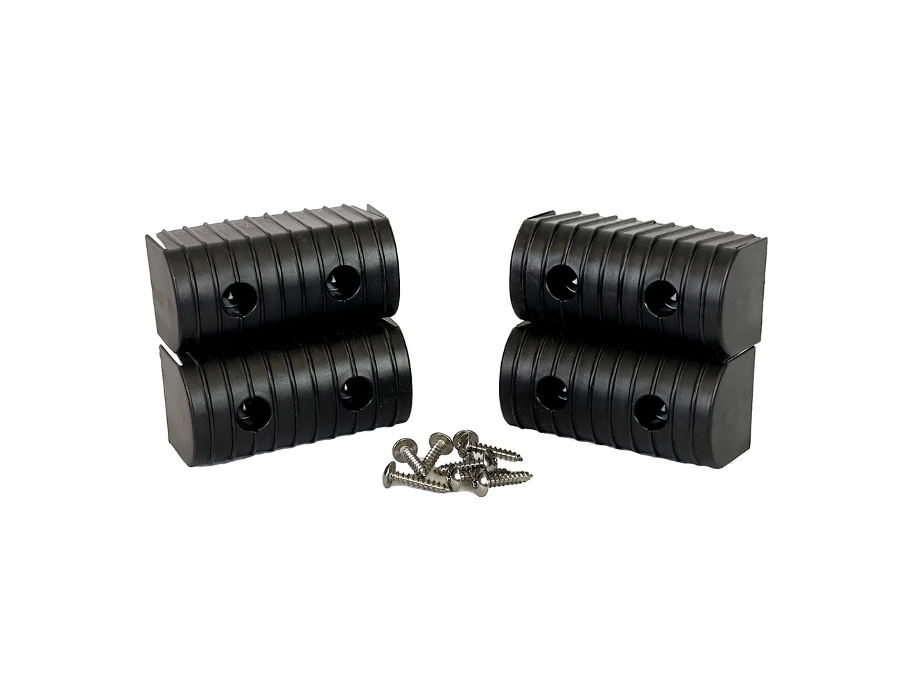 Caliber BunkWrap End Cap 2x4" Black Accessory Kit w/Stainless Steel Hardware *4-Pack