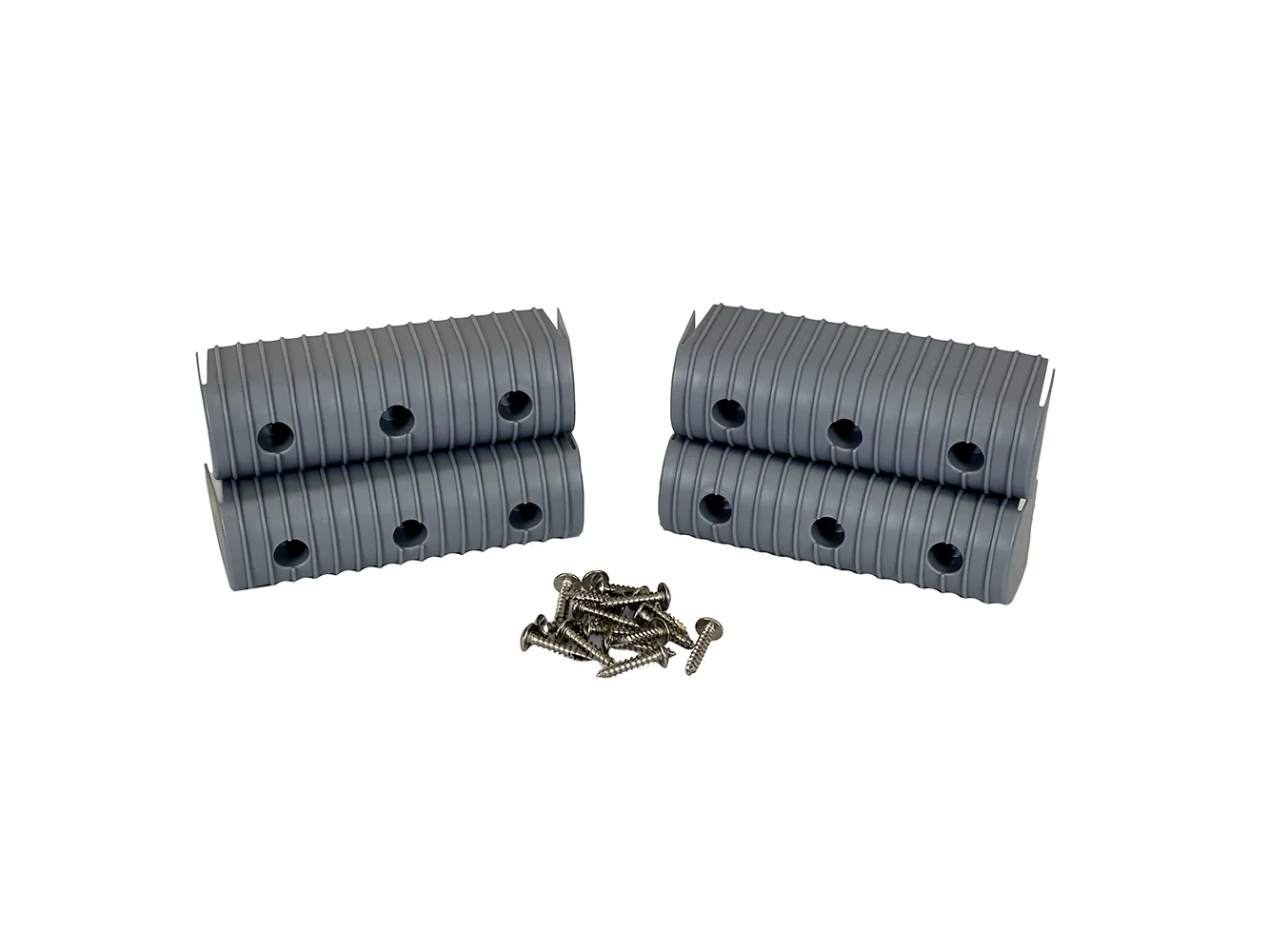 Caliber BunkWrap End Cap 2x6" Grey Accessory Kit w/Stainless Steel Hardware *4-Pack