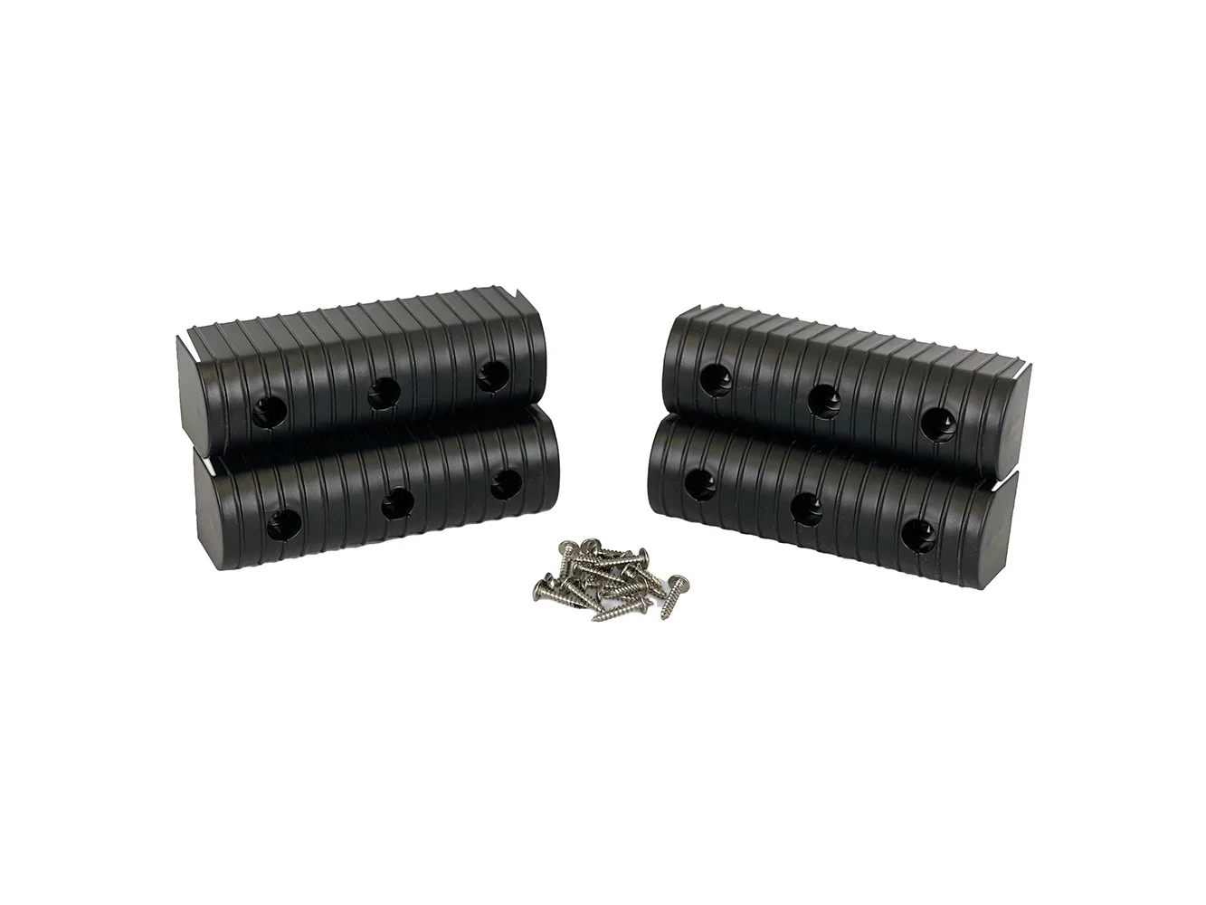 Caliber BunkWrap End Cap 2x6" Black Accessory Kit w/Stainless Steel Hardware *4-Pack