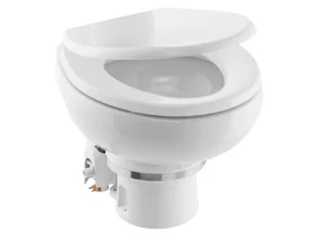 Dometic MasterFlush 7160 White Electric Macerating Toilet w/Orbit Base, Raw Water Flush - 24V