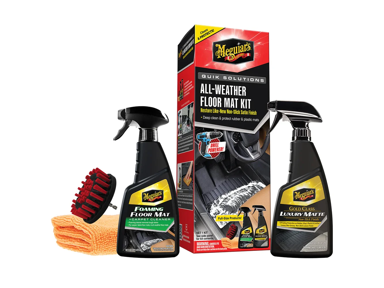 Meguiar's Quik Solutions All-Weather Floor Mat Kit