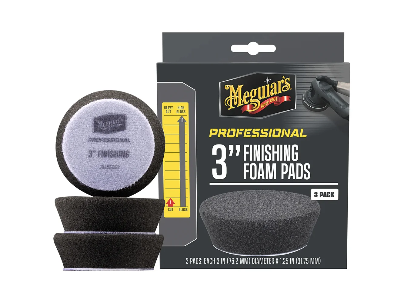 Meguiar's Professional 3" Finishing Foam Pads *3-Pack