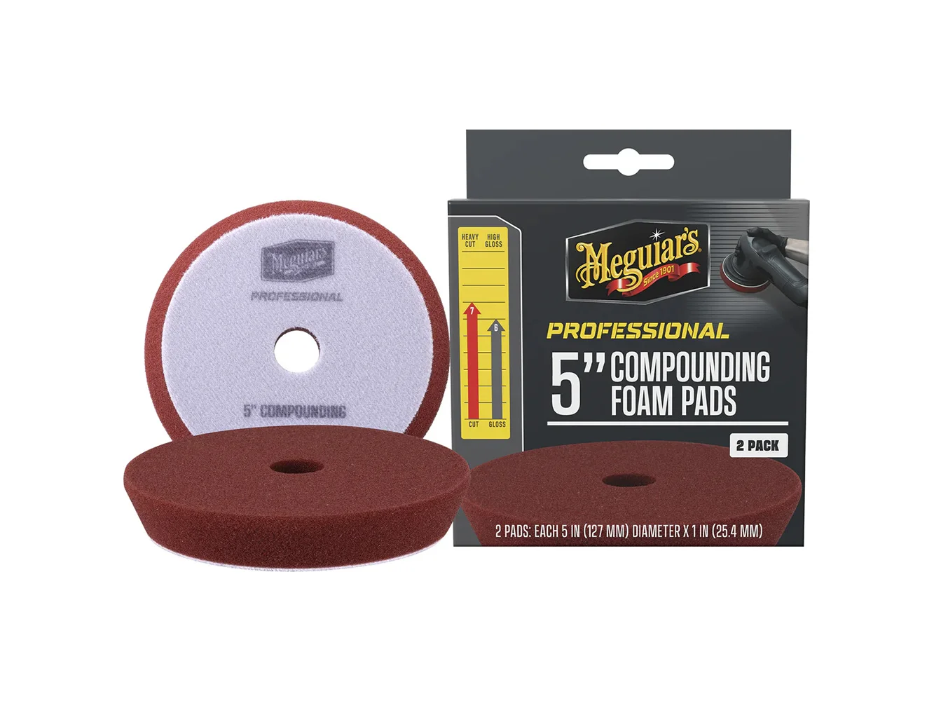 Meguiar's Professional 5" Compounding Foam Pads *2-Pack