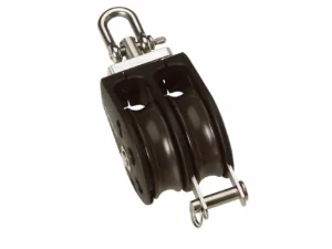 Barton Size 2 35mm Plain Bearing Pulley Block Double Swivel & Becket