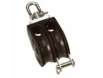 Barton Size 3 45mm Plain Bearing Pulley Block Double Swivel & Becket