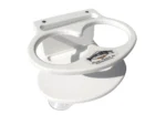 Deep Blue Marine Double Slim Can Drink Holder & Cell Phone - White