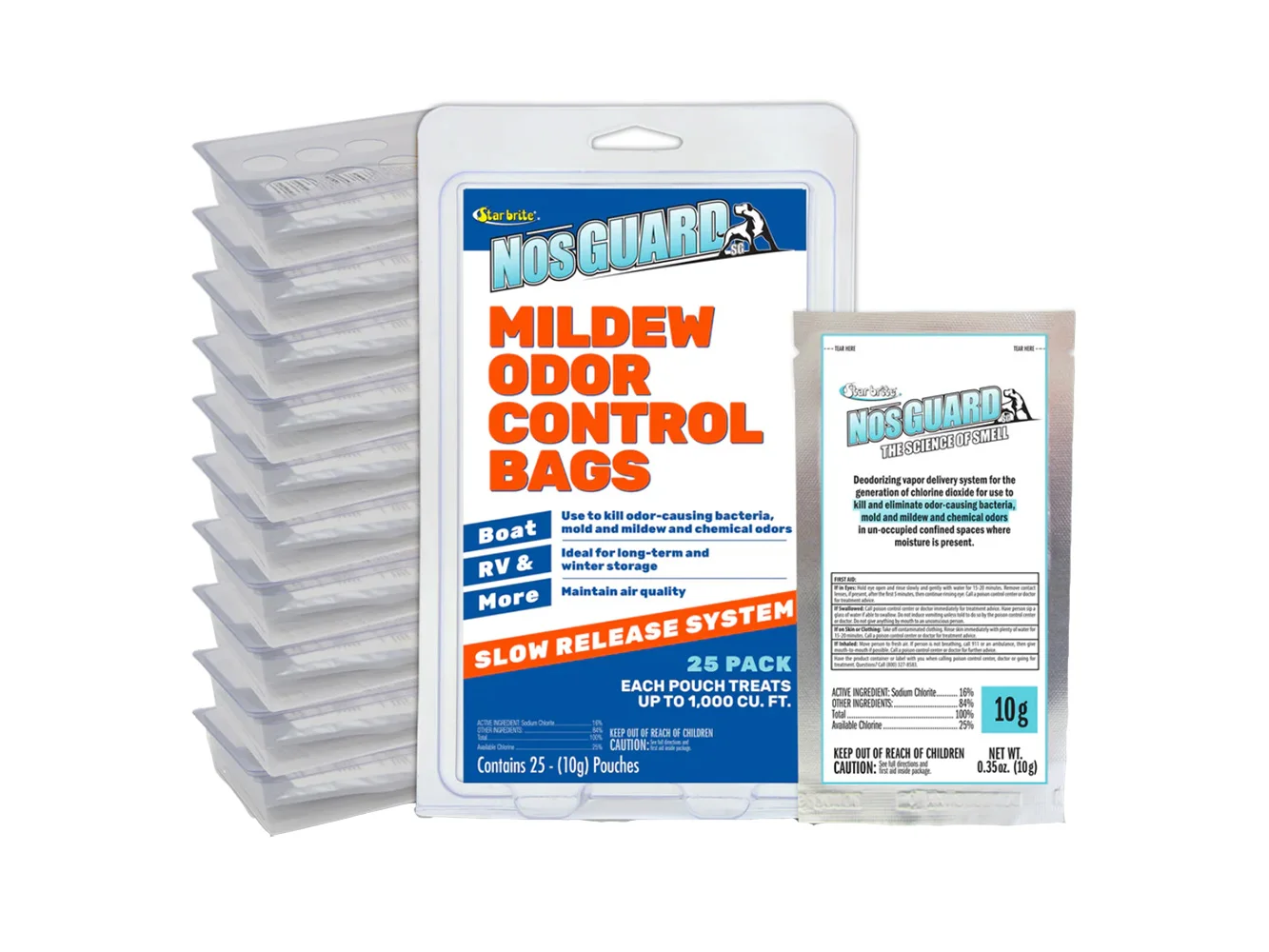 Star brite NosGUARD Mildew Odor Control Bags Slow Release System *25-Pack
