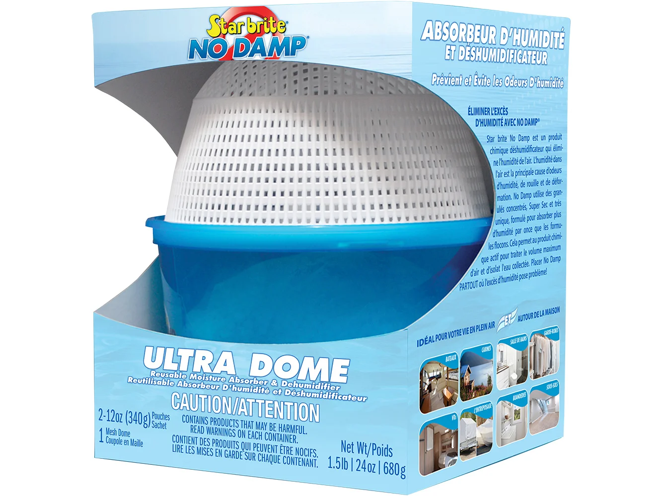 Star brite No Damp Ultra Dome Absorber & Dehumidifier - 24 oz
