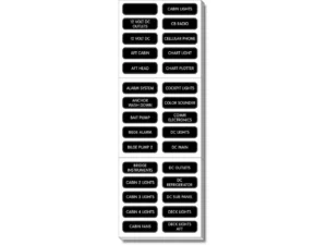 Blue Sea 8039 DC Panel Extended 120 Label Set