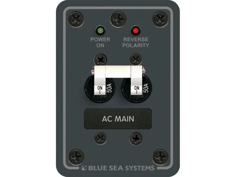 Blue Sea 8079 AC Main Only Circuit Breaker Panel - White Switches