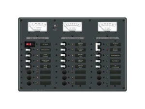 Blue Sea 8084 AC Main +6 Positions/DC Main +15 Positions Toggle Circuit Breaker Panel - White Switches