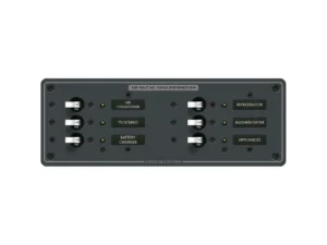 Blue Sea 8097 AC 6 Position Toggle Circuit Breaker Panel - White Switches