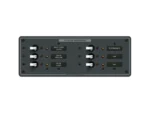 Blue Sea 8096 DC 6 Position Toggle Branch Circuit Breaker Panel - White Switches