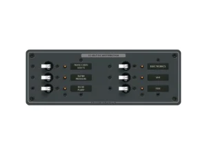 Blue Sea 8096 DC 6 Position Toggle Branch Circuit Breaker Panel - White Switches