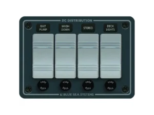 Blue Sea 8262 Waterproof Panel 4 Position - Slate Grey