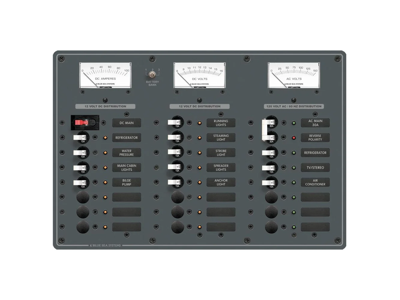 Blue Sea 8184 AC Main + 6 Positions/DC Main +15 Positions