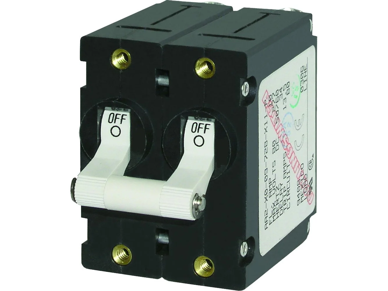 Blue Sea 7242 A-Series Double Pole Toggle - 50AMP - White