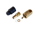 Shakespeare PL-259-58-G Gold Solder-Type Connector w/UG175 Adapter & DooDad® Cable Strain Relief f/RG-58x
