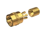 Shakespeare PL-259-CP-G - Solderless PL-259 Connector for RG-8X or RG-58/AU Coax - Gold Plated