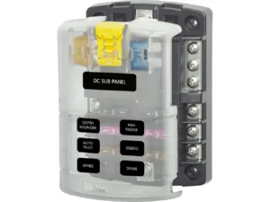 Blue Sea 5025 ST Blade Fuse Block w/Cover - 6 Circuit w/Negative Bus