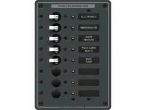 Blue Sea 8023 DC 8 Position Circuit Breaker - White Switches