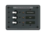 Blue Sea 8025 DC 3 Position Breaker Panel - White Switches