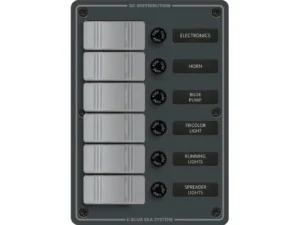 Blue Sea 8053 Slate Grey - 6 Position - Vertical