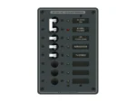 Blue Sea 8027 AC Main +6 Position Breaker Panel - White Switches