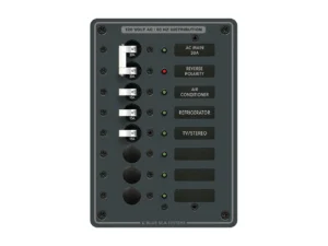 Blue Sea 8027 AC Main +6 Position Breaker Panel - White Switches