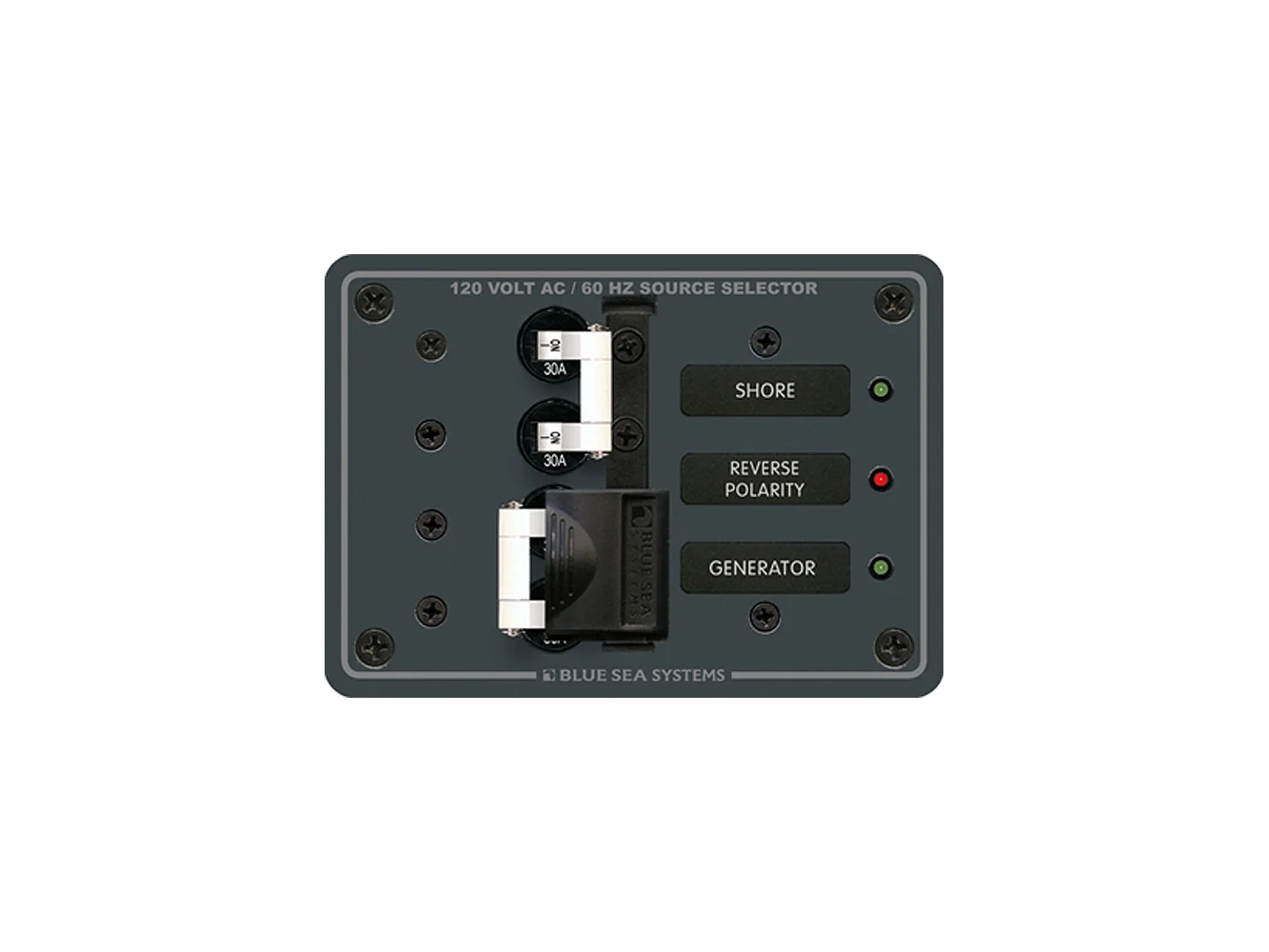 Blue Sea 8032 AC Toggle Source Selector 120V AC - 30AMP - White Switches
