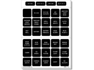 Blue Sea 4218 Square Format Label Set for Battery Management Panels - 30