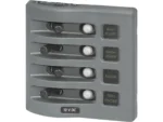 Blue Sea 4374 WeatherDeck Water Resistant Circuit Breaker Panel - 4 Position - Grey