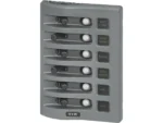 Blue Sea 4376 WeatherDeck Water Resistant Circuit Breaker Panel - 6 Position - Grey