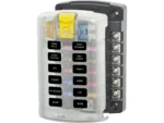 Blue Sea 5029 ST Blade Fuse Block w/Cover - 12 Circuit w/o Negative Bus