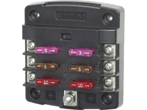 Blue Sea 5033 ST Blade Fuse Block w/out Cover - 6 Circuit w/out Negative Bus