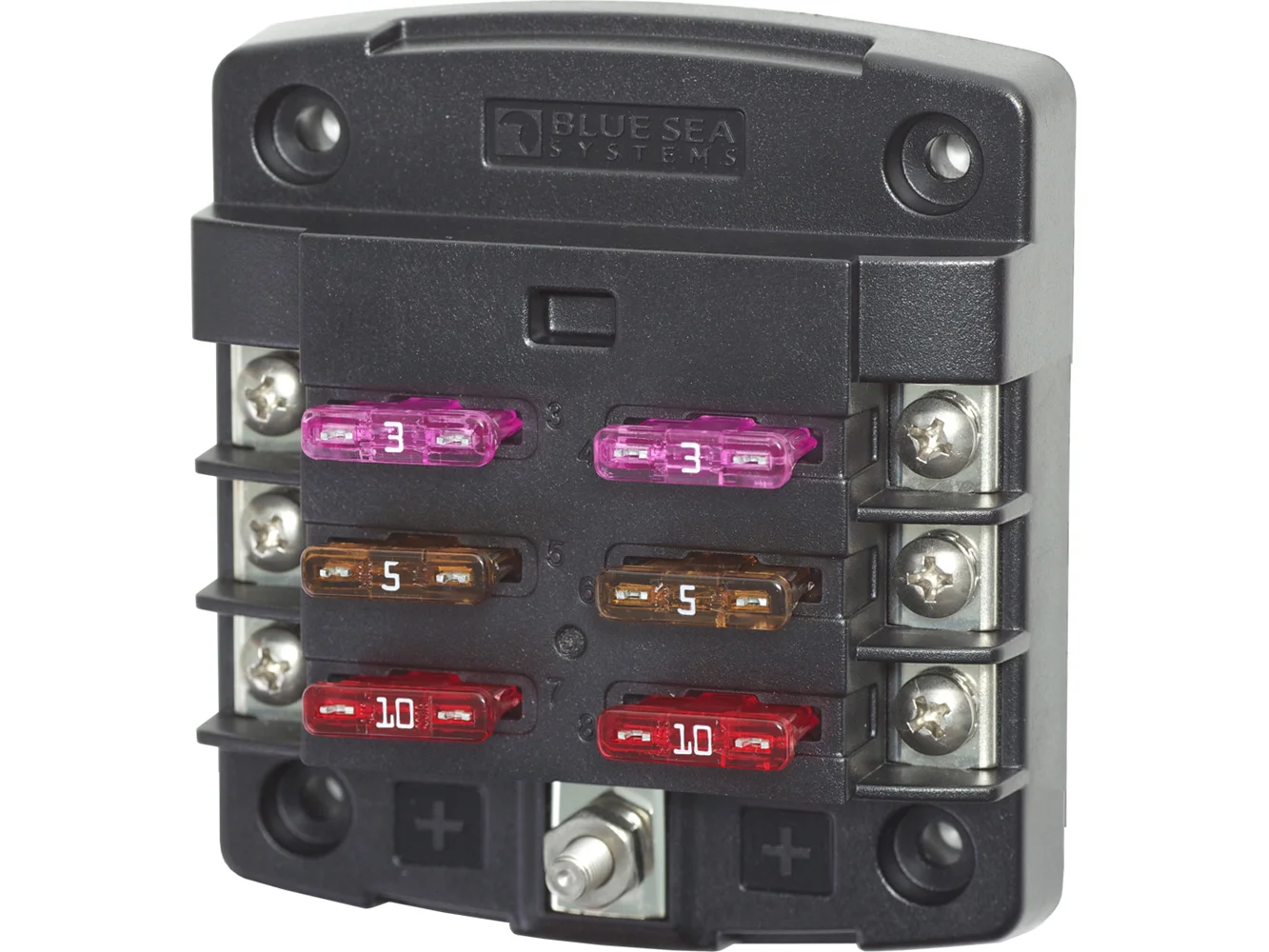 Blue Sea 5033 ST Blade Fuse Block w/out Cover - 6 Circuit w/out Negative Bus