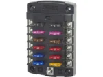 Blue Sea 5034 ST Blade Fuse Block w/out Cover - 12 Circuit w/out Negative Bus