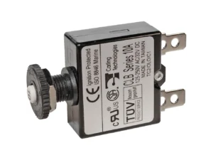 Blue Sea 7054 10A Push Button Thermal with Quick Connect Terminals