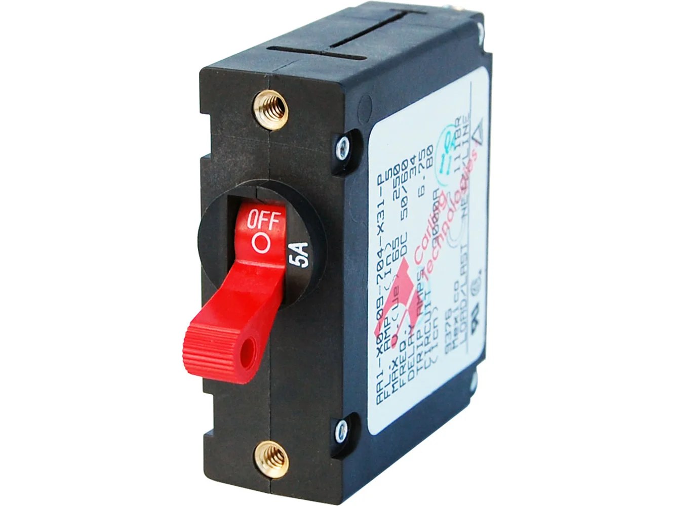 Blue Sea 7201 AC/DC Single Pole Magnetic World Circuit Breaker  -  5 AMP