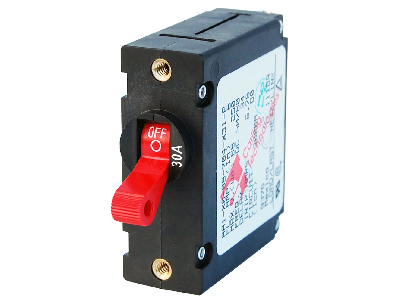 Blue Sea 7221 AC / DC Single Pole Magnetic World Circuit Breaker  -  30 Amp