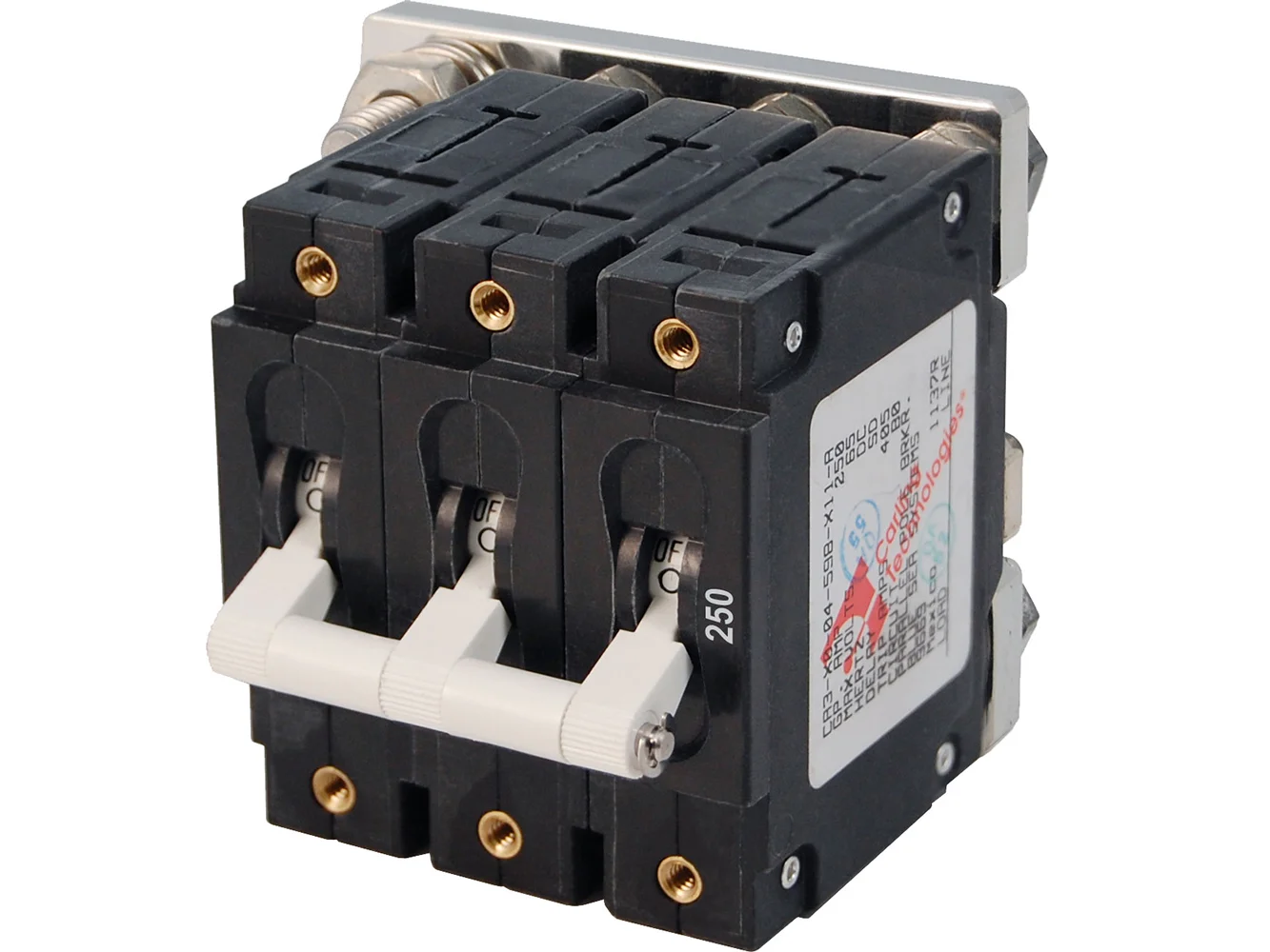 Blue Sea 7270 250A C-Series Triple Pole Toggle DC Circuit Breaker