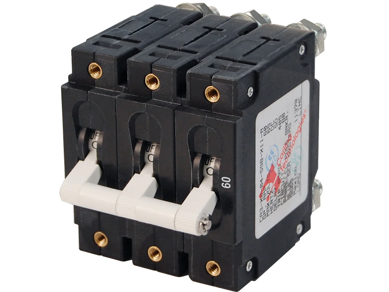 Blue Sea 7288 C-Series Triple Pole Circuit Breaker - 60A