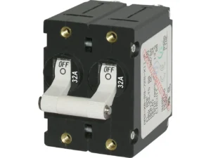 Blue Sea 7295 A-Series Double Pole Toggle - 32A - White
