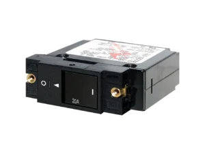 Blue Sea 7429 Single Pole Small Case 2" Slot Reset Rocker Circuit Breaker  -  20 Amp
