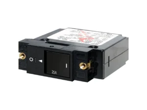 Blue Sea 7430 Single Pole Small Case 2" Slot Reset Rocker Circuit Breaker  -  25 Amp