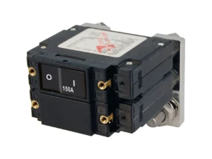 Blue Sea 7475 C-Series Flat Rocker Circuit Breakers, Single and Double Pole  -  150 Amp
