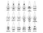 Blue Sea 7902 Icon Circuit Identification Label Kit for Battery Switches