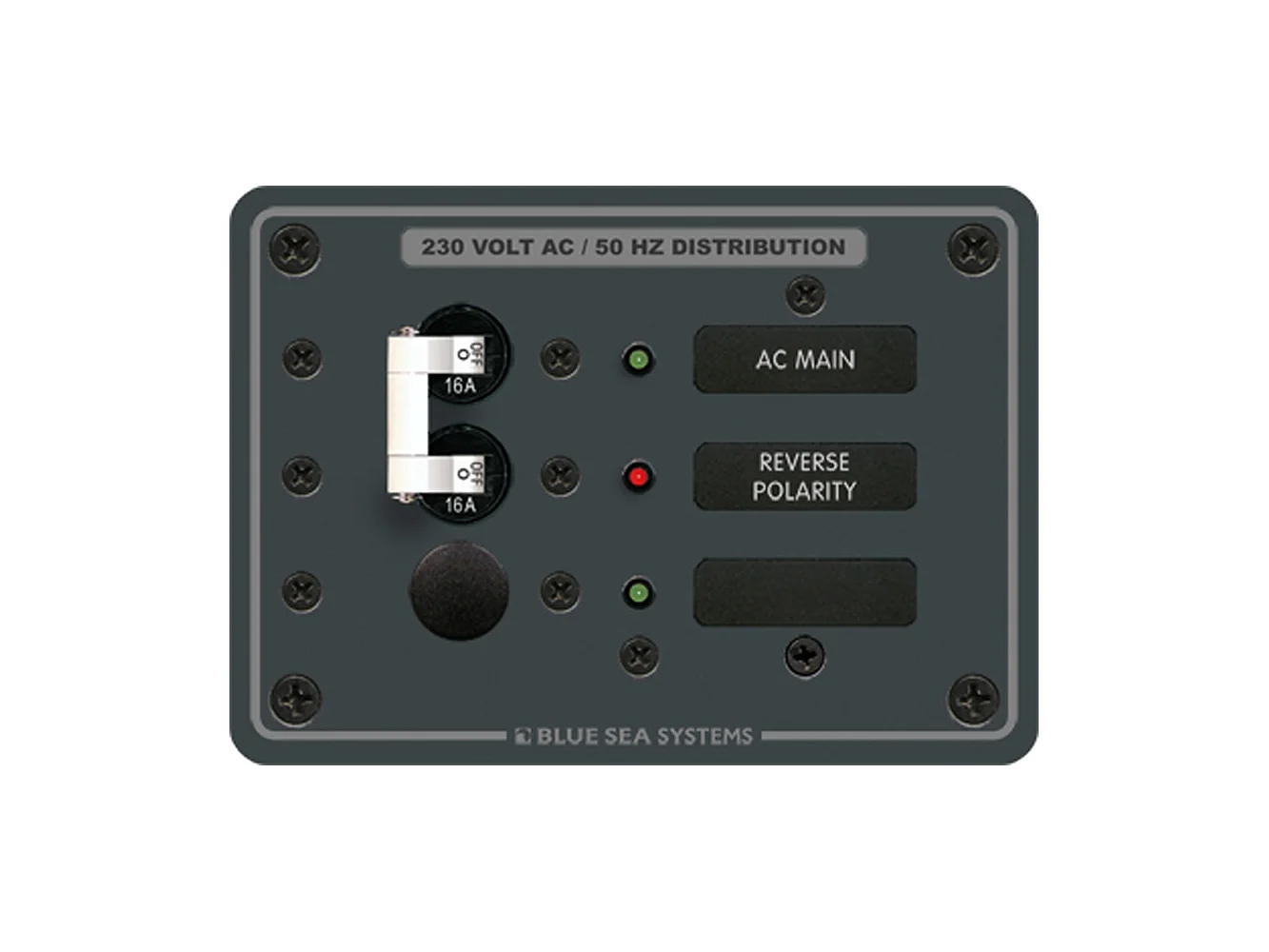 Blue Sea 8129 AC Main + Branch A-Series Toggle Circuit Breaker Panel (230V) - Main + 1 Position